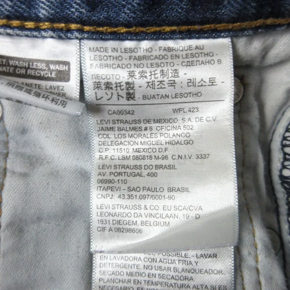 Levis 517 Jeans Mens 31x32 Bootcut Relaxed Fit Blue Distressed Denim